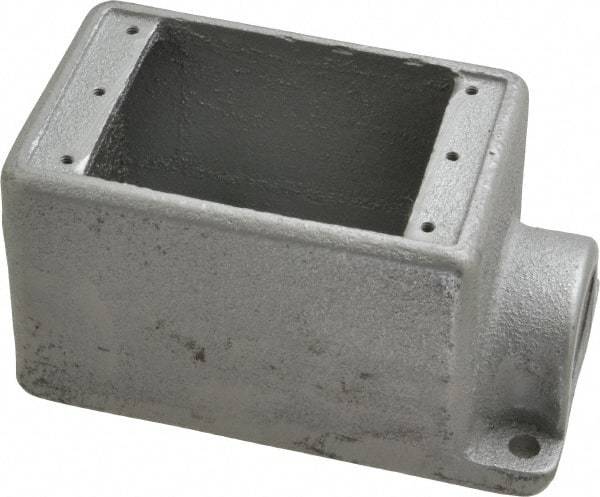 Thomas & Betts - 1 Gang, (1) 1" Knockout, Iron Rectangle Device Box - 2-3/4" Overall Width - USA Tool & Supply