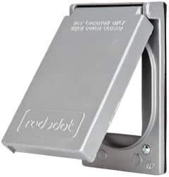 Thomas & Betts - Electrical Outlet Box Aluminum GFCI Receptacle Cover - Includes Gasket & Screw - USA Tool & Supply