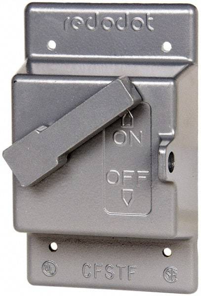 Thomas & Betts - Electrical Outlet Box Aluminum Switch Cover - Includes Gasket & Screw - USA Tool & Supply