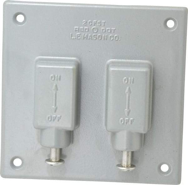 Thomas & Betts - Electrical Outlet Box Aluminum Plunger Style Cover - Includes Gasket & Screw - USA Tool & Supply