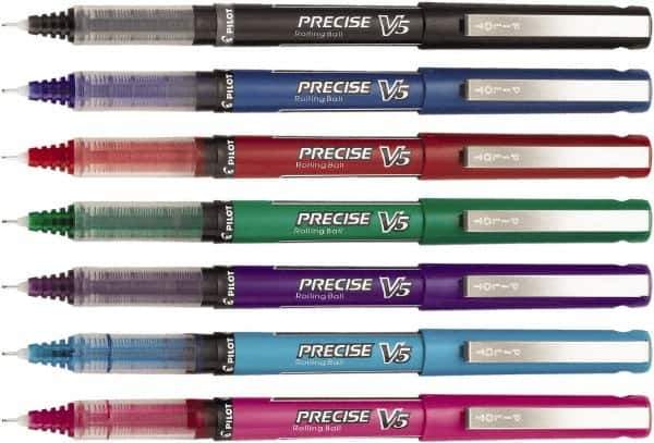 Pilot - Precision Point Roller Ball Pen - Assorted Colors - USA Tool & Supply