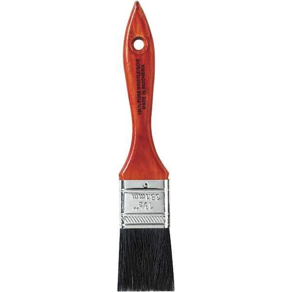 Rubberset - 1-1/2" Flat Hog Chip Brush - Wood Beavertail Handle - USA Tool & Supply
