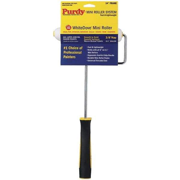 Purdy - 3/8" Nap, Mini Roller Kit - 4" Wide, Includes Roller Cover & Frame - USA Tool & Supply