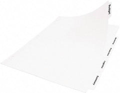Office Essentials - 11 x 8 1/2" 1 to 5" Label, 5 Tabs, 3-Hole Punched, Customizable Divider - White - USA Tool & Supply