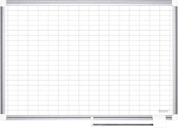 MasterVision - 48" High x 72" Wide Magnetic Dry Erase Calendar - Porcelain/Steel - USA Tool & Supply