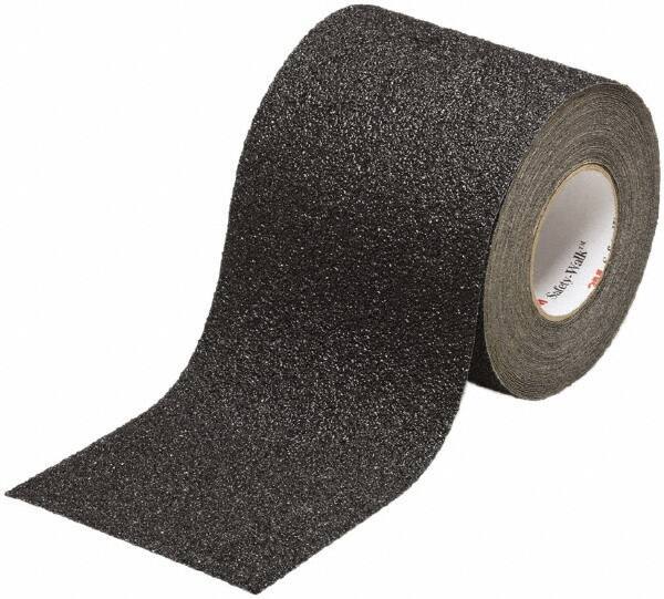 Ability One - Black Solid Color Anti-Slip Vinyl Tape - 6" Wide x 30' Long x 0.048" Thick, General Traffic - USA Tool & Supply