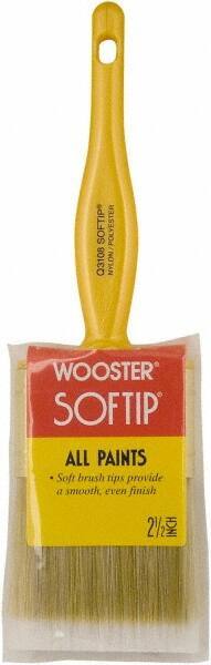 Wooster Brush - 2-1/2" Synthetic General Purpose Paint Brush - 2-7/16" Bristle Length, Plastic Handle - USA Tool & Supply