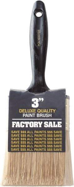 Wooster Brush - 3" Synthetic General Purpose Paint Brush - 2-11/16" Bristle Length, Plastic Handle - USA Tool & Supply