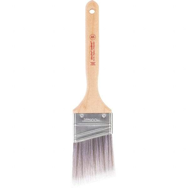 Wooster Brush - 2-1/2" Synthetic Paint Brush - 2-15/16" Bristle Length, Maple Handle - USA Tool & Supply