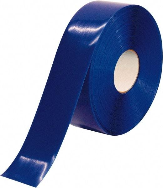 PRO-SAFE - Blue Solid Color PVC Tape - 3" Wide x 100' Long x 50 mil Thick, General Traffic - USA Tool & Supply