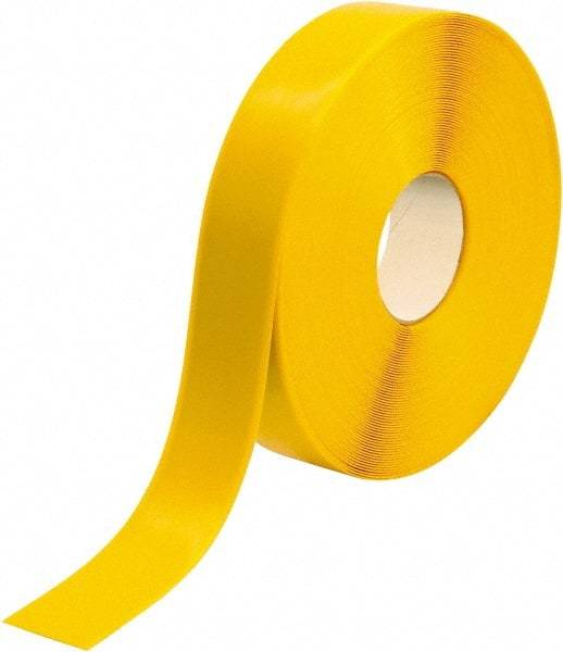 PRO-SAFE - Yellow Solid Color PVC Tape - 2" Wide x 100' Long x 50 mil Thick, General Traffic - USA Tool & Supply