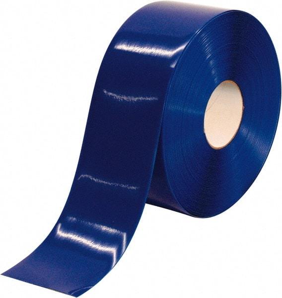 PRO-SAFE - Blue Solid Color PVC Tape - 4" Wide x 100' Long x 50 mil Thick, General Traffic - USA Tool & Supply