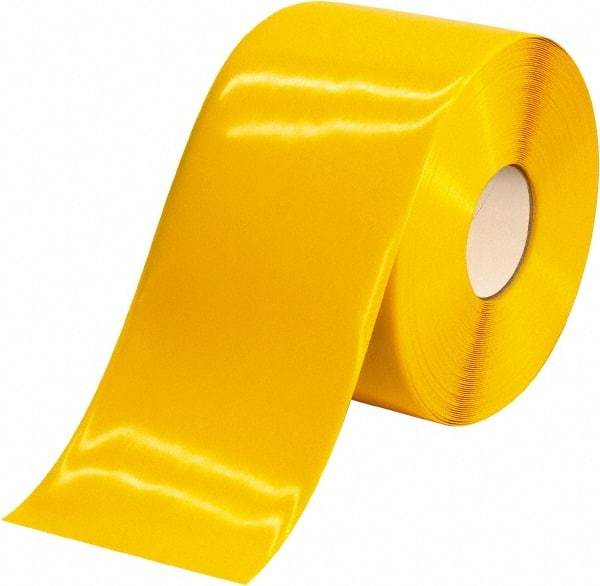 PRO-SAFE - Yellow Solid Color PVC Tape - 6" Wide x 100' Long x 50 mil Thick, General Traffic - USA Tool & Supply