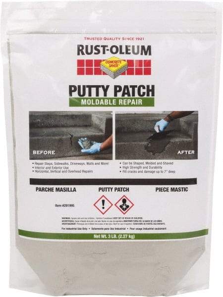 Rust-Oleum - 3 Lb Bag Concrete Saver - Gray, 1.5 Sq Ft at 1/4" Thick Coverage, Portland Cement - USA Tool & Supply