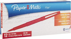 Paper Mate - Needle Porous Point Pen - Red - USA Tool & Supply