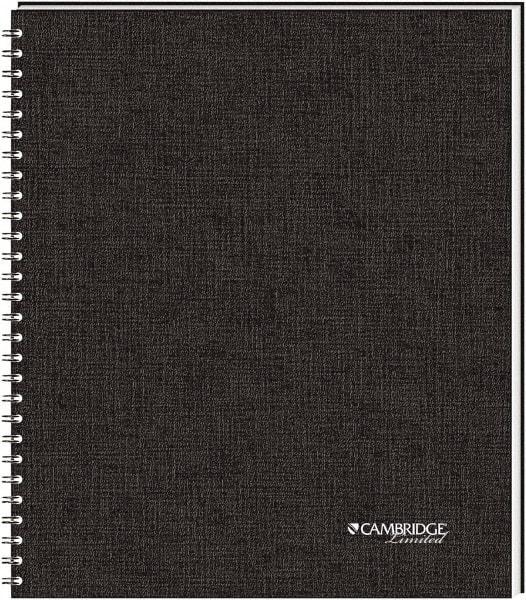 Cambridge - 80 Sheet, 8-1/2 x 11-3/4", Legal (Style) Meeting Notebook - Black - USA Tool & Supply