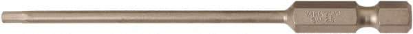 Wiha - 1/4" Hex Bit - 1/4" Hex Drive, 3-1/2" OAL - USA Tool & Supply