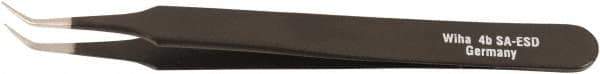 Wiha - 4-23/32" OAL SS-SA ESD Safe Tweezers - Very Fine - USA Tool & Supply