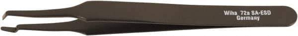 Wiha - 4-23/32" OAL SS-SA ESD Safe Tweezers - Wafer Tip - USA Tool & Supply