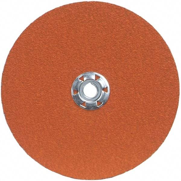 Norton - 7" Diam 5/8-11 Threaded Hole 36 Grit Fiber Disc - Very Coarse Grade, Ceramic Alumina - USA Tool & Supply