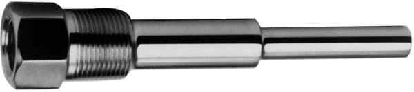 Alloy Engineering - 15 Inch Overall Length, 1/2 Inch Thread, 316 Stainless Steel Standard Thermowell - 13-1/2 Inch Insertion Length - USA Tool & Supply