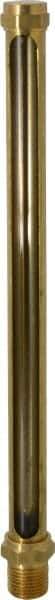 LDI Industries - 9-1/2 Inch Long Sight, 1/2 Inch Thread Size, Buna-N Seal Straight to Male Thread, Vented Oil-Level Indicators and Gauge - USA Tool & Supply