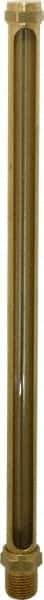 LDI Industries - 12-1/2 Inch Long Sight, 1/2 Inch Thread Size, Buna-N Seal Straight to Male Thread, Vented Oil-Level Indicators and Gauge - USA Tool & Supply