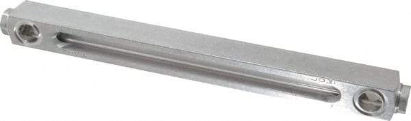 LDI Industries - 1/2-20 Thread, 7-1/2 Inch Sight Length, Closed Circuit Liquid Level Sight Gauge - 9 Inch Length to Center of Base, 10-5/8 Inch Overall Length, Buna-N Seal - USA Tool & Supply