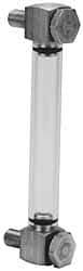 LDI Industries - 1/2-20 Thread, 10-9/32 Inch Sight Length, 125 Max psi, Closed Circuit Liquid Level Rigid Plastic Sight Gauge - 12 Inch Length to Center of Base, Buna-N Seal, 70° Working Temp, 225°F Max - USA Tool & Supply