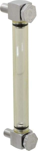 LDI Industries - 1/2-20 Thread, 5-9/32 Inch Sight Length, 125 Max psi, Closed Circuit Liquid Level Rigid Plastic Sight Gauge - 7 Inch Length to Center of Base, Buna-N Seal, 70° Working Temp, 225°F Max - USA Tool & Supply