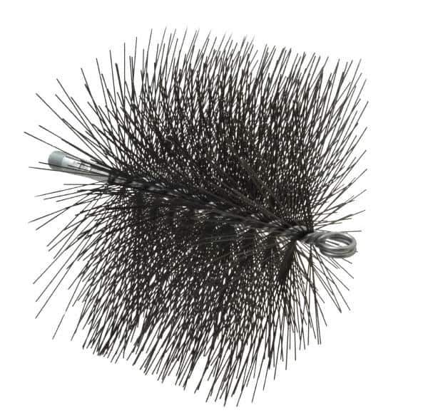Schaefer Brush - 7" Square, Tempered Steel Wire Chimney Brush - 1/4" NPSM Male Connection - USA Tool & Supply