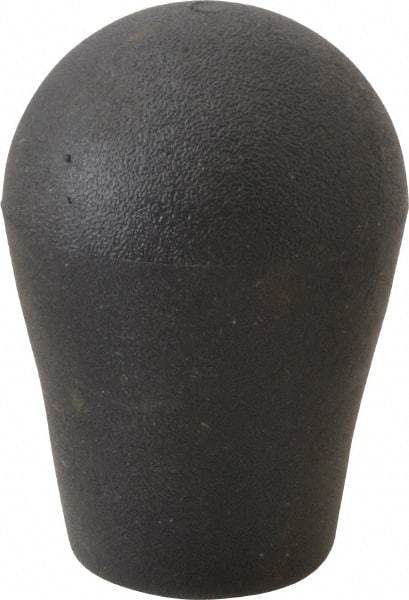 Gibraltar - 3/8-16, 3/8-24, 1/2-13, 1/2-20, M10, M12 Hole, 0.71" Deep Hole, TPE Overmolded Soft Touch, Self Fixing Hole Tapered Knob - 2 OAL, 3/4" Base Diam, Black, 1.38" Head Diam - USA Tool & Supply