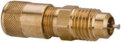 Parker - 1/8-27 Male Pipe, 500 Max psi, 1/8 Tube OD, Male Connector Access Valve - Brass - USA Tool & Supply