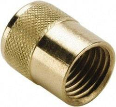 Parker - 3/8" Tube OD Access Valve Quick Seal Cap with Gasket - For Parker Brass Access Valves - USA Tool & Supply