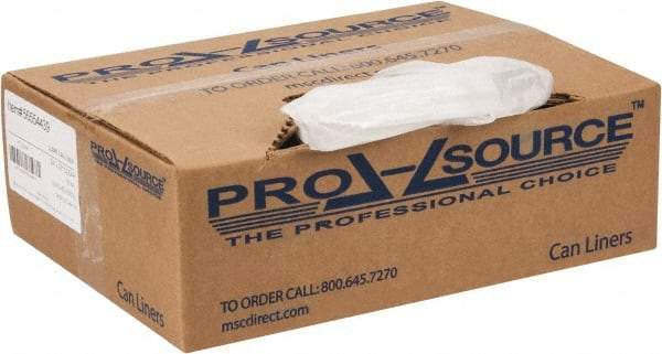 PRO-SOURCE - 0.6 mil Thick, Household/Office Trash Bags - 24" Wide x 31" High, Clear - USA Tool & Supply