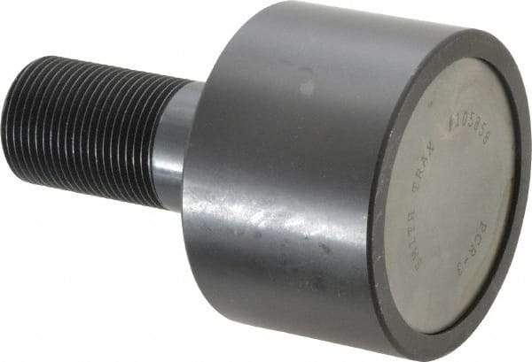 Accurate Bushing - 3" Roller Diam x 2" Width, 1-1/4" Stud Diam x 2-1/2" Length, Plain Load Roller - Steel, 1-3/4" Thread Length, 1-1/4-12 Thread, 14,300 Lb Dynamic Cap, 16,000 Lb Static Cap - USA Tool & Supply