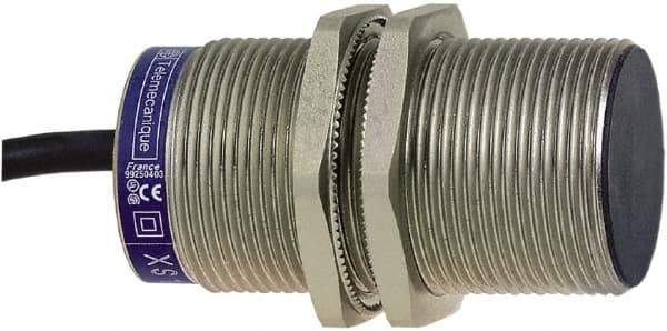 Telemecanique Sensors - NPN, PNP, NO/NC, 10mm Detection, Cylinder, Inductive Proximity Sensor - 4 Wires, IP68, 12 to 24 VDC, M30x1.5 Thread, 60mm Long - USA Tool & Supply