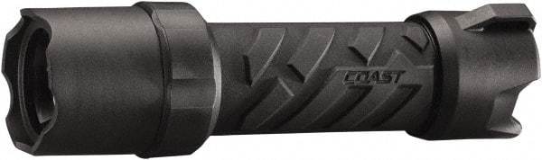 Coast Cutlery - White LED Bulb, 300 Lumens, Industrial/Tactical Flashlight - Black Stainless Steel Body, 4 AAA Batteries Included - USA Tool & Supply