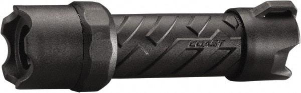 Coast Cutlery - White LED Bulb, 250 Lumens, Industrial/Tactical Flashlight - Black Stainless Steel Body, 3 AAA Batteries Included - USA Tool & Supply