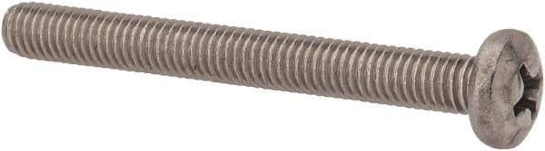 Made in USA - #10-32 UNF, 1-3/4" Length Under Head Phillips Drive Machine Screw - Pan Head, Grade 18-8 Stainless Steel, Uncoated, Without Washer - USA Tool & Supply