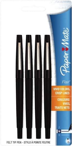 Paper Mate - Medium Porous Point Pen - Black - USA Tool & Supply