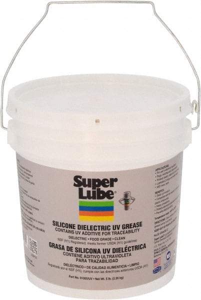 Synco Chemical - 5 Lb Pail Silicone Heat-Transfer Grease - Translucent White, Food Grade, 450°F Max Temp, NLGIG 2, - USA Tool & Supply