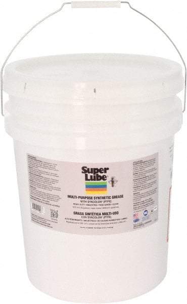 Synco Chemical - 30 Lb Pail Synthetic Lubricant w/PTFE General Purpose Grease - Translucent White, Food Grade, 450°F Max Temp, NLGIG 000, - USA Tool & Supply