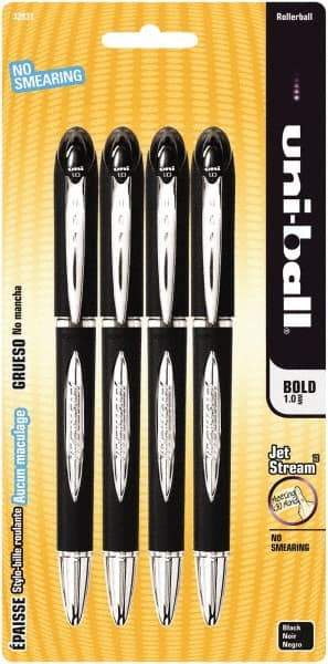 Uni-Ball - Roller Ball 1mm Stick Pen - Black - USA Tool & Supply