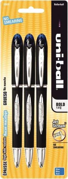 Uni-Ball - Roller Ball 1mm Stick Pen - Blue - USA Tool & Supply
