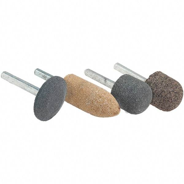 WALTER Surface Technologies - 3/4" Head Diam, A5, Tree End, Ceramic Mounted Point - Brown, Fine Grade, 45,000 RPM - USA Tool & Supply