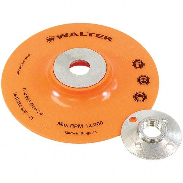 WALTER Surface Technologies - 5" Diam Disc Backing Pad - 12,200 RPM - USA Tool & Supply