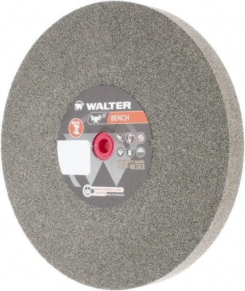 WALTER Surface Technologies - 60 Grit Aluminum Oxide Bench & Pedestal Grinding Wheel - 10" Diam x 1" Hole x 1" Thick, 2500 Max RPM, Fine Grade, Vitrified Bond - USA Tool & Supply