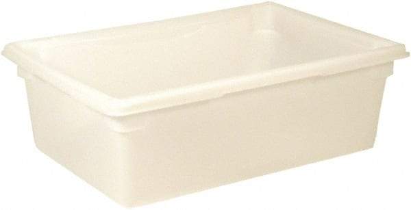Rubbermaid - Rectangular, White Polyethylene Food Tote Box - 9" High x 18" Wide x 26" Long, with Snap-On Lid - USA Tool & Supply