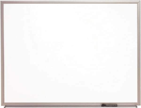 Ability One - 2" High x 37" Wide Porcelain on Steel Magnetic Marker Board with Wood Frame - Porcelain, 52" Deep - USA Tool & Supply